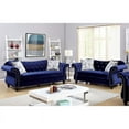 thumbnail image 7 of Furniture of America Basonne Glam Fabric Nailhead Trim Sofa in Blue, 7 of 7