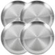 thumbnail image 2 of Pizza Baking Pan Stainless Steel Round Oven Tray for 4Pcs Versatile Use, 2 of 5