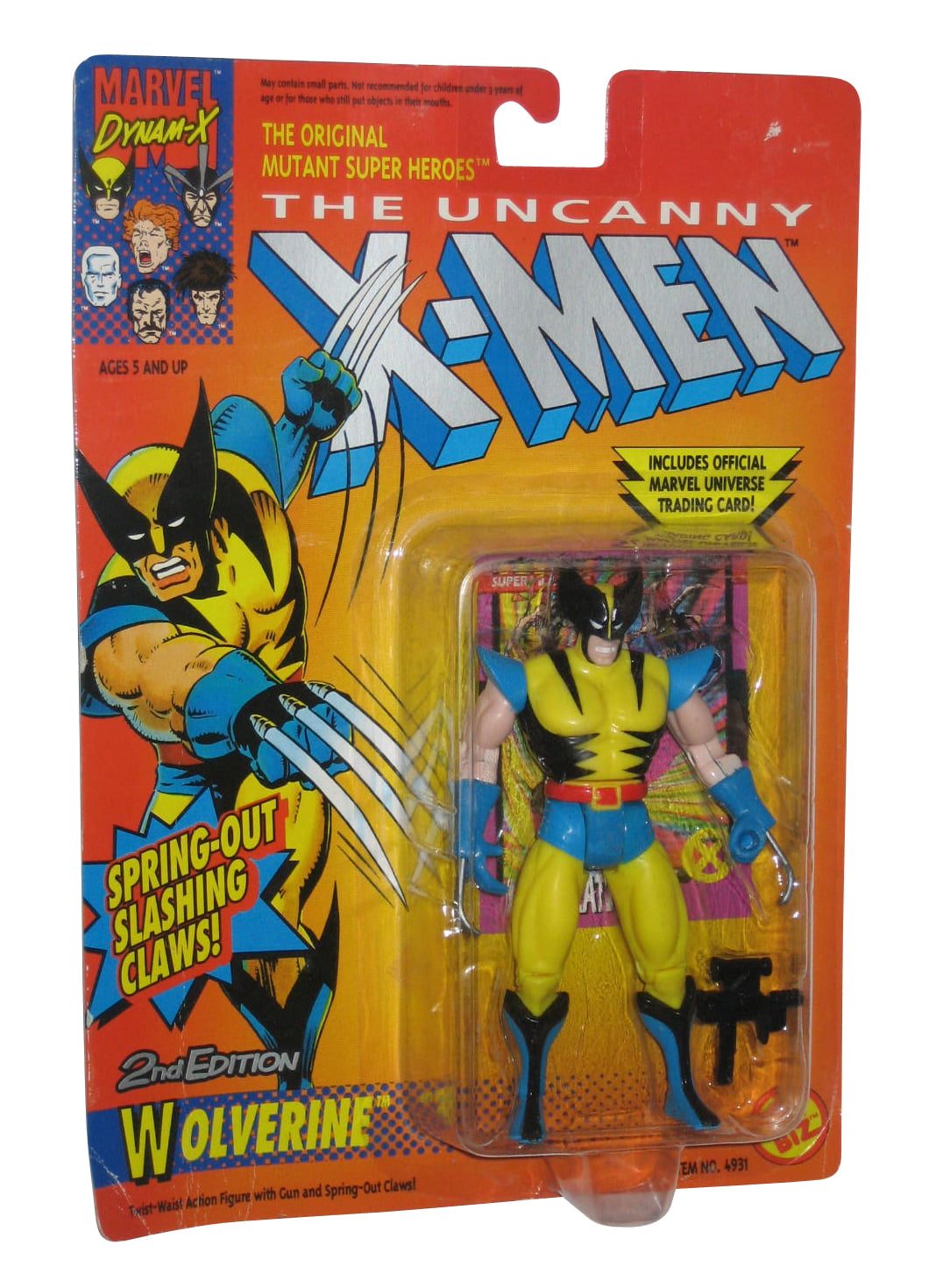 Marvel The Uncanny X-Men Wolverine 2nd Edition (1992) Toy Biz Figure ...