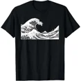 thumbnail image 1 of Great Wave Off Kanagawa Muji Mountain Japanese Art Graphic N5530 Unisex T-Shirt, S-5XL, 1 of 4