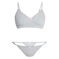 thumbnail image 5 of No Boundaries Cotton Pointelle Bralette and Thong Set, 2-Piece, Sizes XS-XXXL, 5 of 5