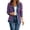 Purple, variant on Womens Leopard Print Denim Jacket Long Sleeve Button Up Casual Loose Fit Outerwear Cheetah Jean Coat Tops Army Green L