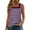 Purple, variant on Women's Casual Sleeveless Striped Blouse Square Neck Summer Top for Everyday Wear Comfortable and Stylish