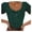 Green, variant on Category Women's T-Shirts | Title Button Low T Fitted Womens Tight Down Slim Shirts Cut Tops Tee - Modern Casual