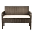 thumbnail image 4 of SEGMART Outdoor Patio Chair Set, 4 PCS All-weather PE Rattan Furniture Set, Wicker Conversation Set, Leisure Modern Bistro Set with Cushions & Table, Patio Deck Backyard Garden Poolside Sofa Set, B761, 4 of 9