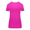 thumbnail image 5 of Natural Uniforms Women's Short Sleeve Round-Neck T-Shirt Under Scrub (Neon Pink, X-Small), 5 of 5
