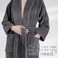 thumbnail image 2 of American Soft Linen, 100% Cotton Turkish Bathrobe - Soft, Absorbent, & Luxurious for Women, Large - Gray, 2 of 9