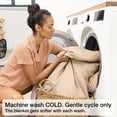thumbnail image 2 of 100% Cotton Muslin Blanket 50"x 70", 6 Layers Lightweight and Breathable Throw Blankets for Couch, Soft Cooling Gauze Blanket for Adults All Season, Linen Beige, 2 of 5