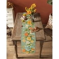 thumbnail image 5 of ERUNPONLY Wildflowers Table Runner - 108 Inch Long Summer Pastoral Retro Oil Painted Cotton and Linen Blended Dress Scarves Farmhouse Table Runner for Kitchen Dining, Coffee Table, 13" x 108", 5 of 8