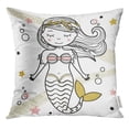 thumbnail image 1 of RYLABLUE Hairstyle Cute Mermaid Character in Style Fairy Undine Princess Sticker Paperdoll Coloring Book Kids Throw Pillowcase Cushion Case Cover, 1 of 1