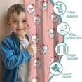 thumbnail image 3 of Blackout Kids Curtains,Pink Cow Strawberry Pattern Childrens Insulated Curtains Set Of 2,Bedroom Essentials,Toddler Room Decor 42x54in(106x137cm), 3 of 5