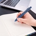 thumbnail image 3 of 0.5mm Black Ink Spring Retractable Gel Pen, Green-Pink 1pc, Dual-color Body Pen for Kid Writing & Art Class Draft Creation, 3 of 4