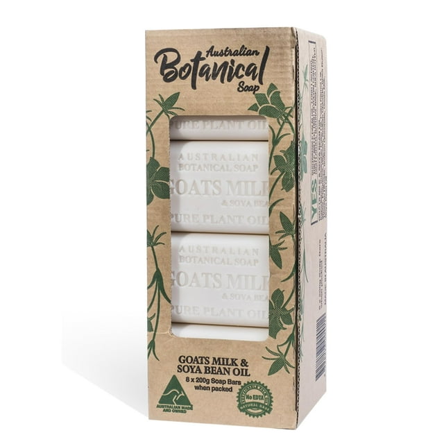 Set de jabón Australian Botanical Goat Milk, 200 ml, 8 barras