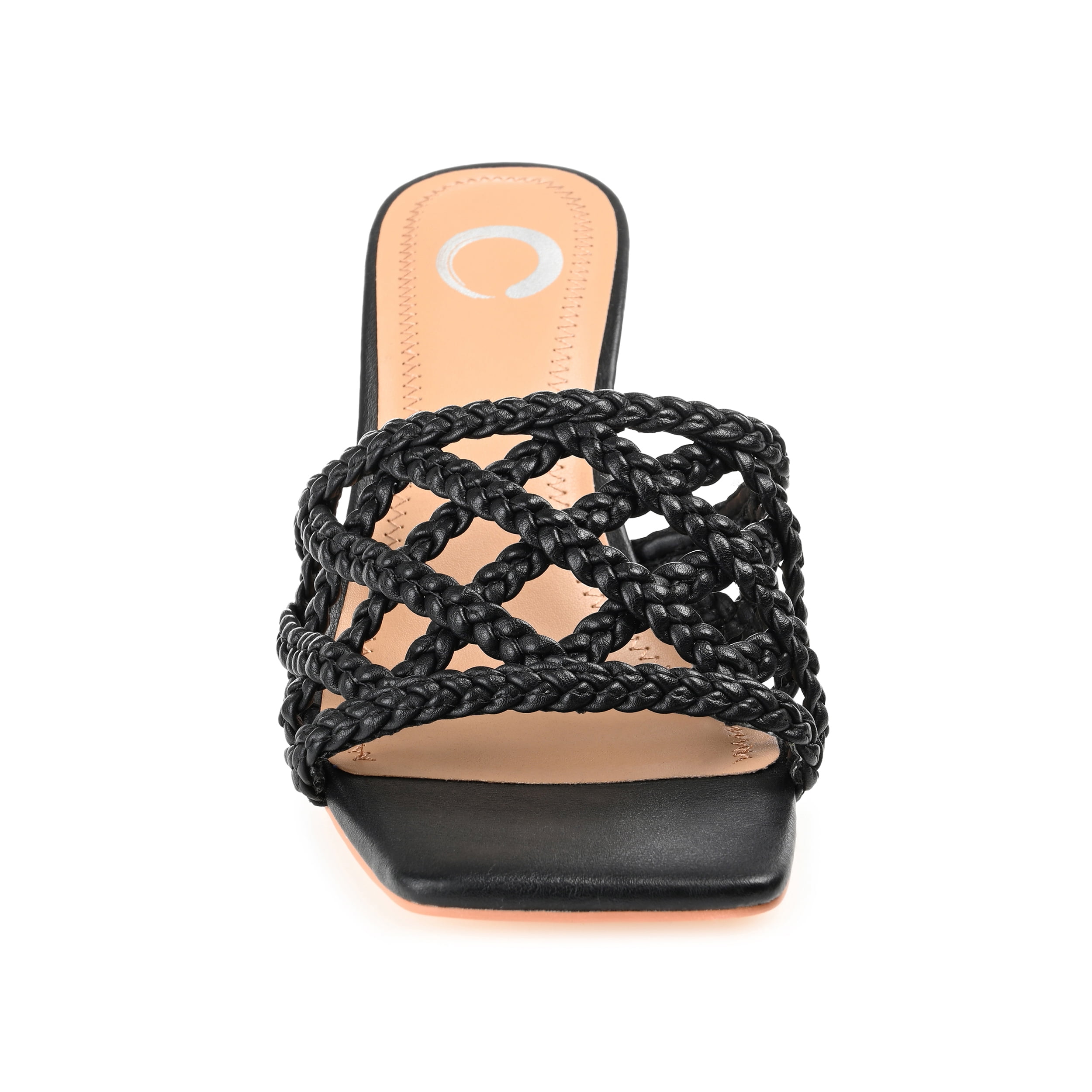 Journee Womens Evvie Open Square Toe Block Heel Sandals