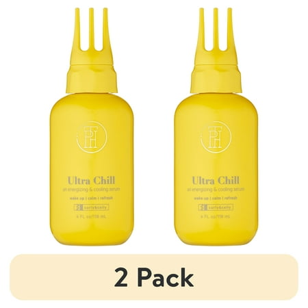 (2 pack) TPH BY TARAJI Cooling Curly Hair Serum with Aloe Vera, Biotin, Tea Tree & Avocado Oil, 4 oz.
