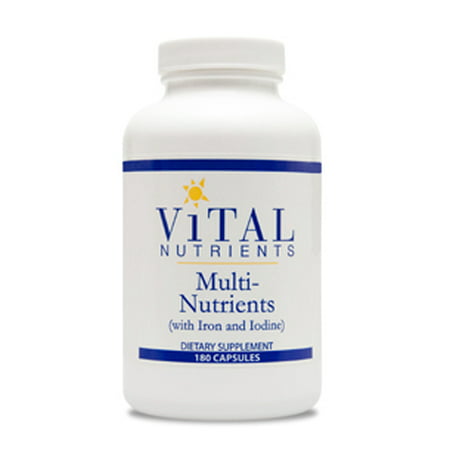 Vital Nutrients, multi-nutriments w / fer et iode 180 caps