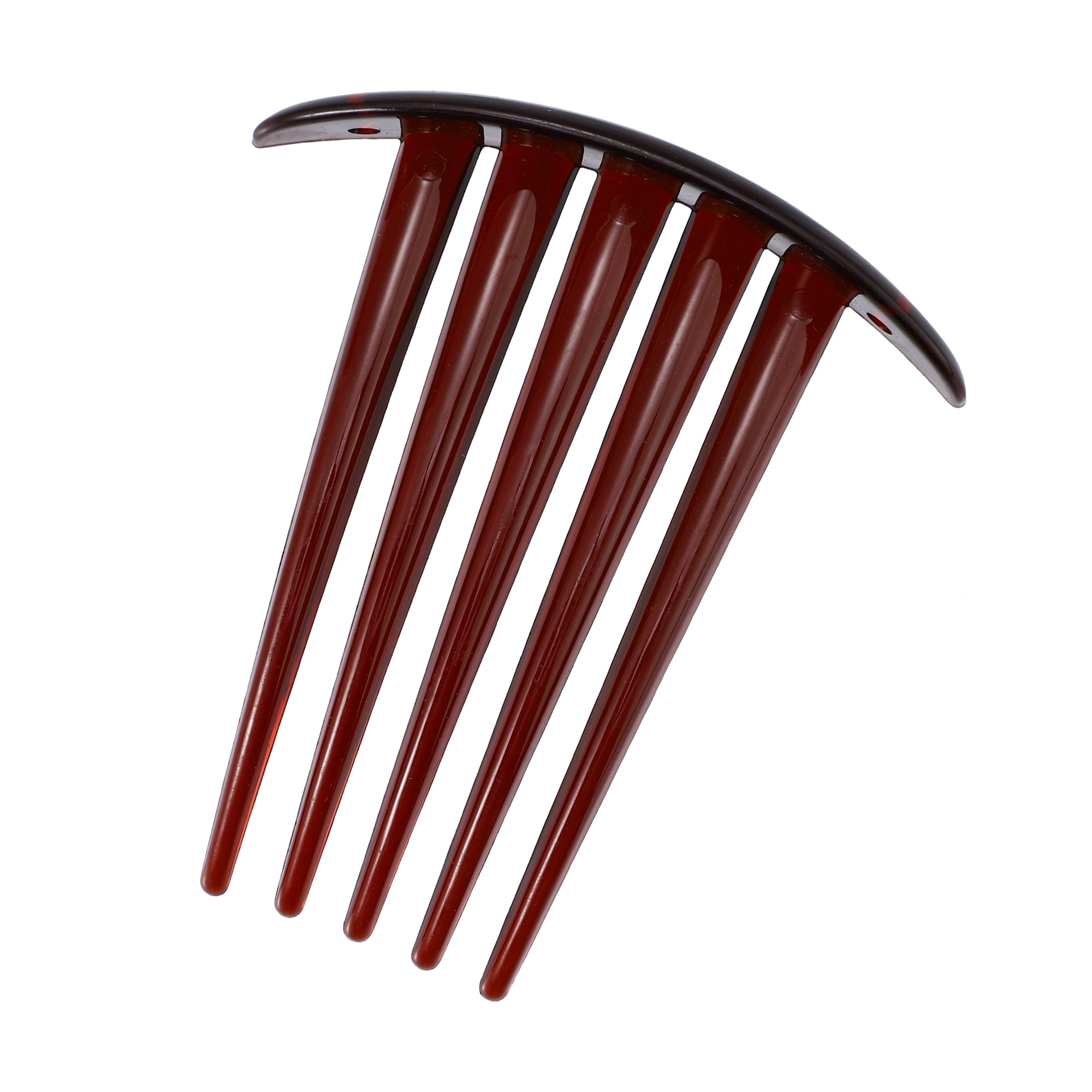 Unique Bargains 2 Pcs Small Side Combs Teeth Hair Combs Hair Clip Comb 3" Brown