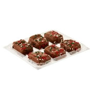 Freshness Guaranteed Holiday Enrobed Brownies, 7.4 oz, 6 Count, Mini, Baked, Chewy, Moist Sweet Dessert