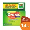 Zyrtec 24 Hour Cetirizine HCl Allergy Relief Tablets, 14 x 1 Count Packs