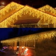 thumbnail image 2 of Decoración navideña 2023 Cortina de luces LED colgantes de 0,4 a 0,6 m, guirnalda de luces de carámbanos para exteriores, decoración de casa para Año Nuevo 2024, 2 of 5