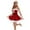 Red, variant on Women Christmas Sequin Mini Dress Strapless Fuzzy Patchwork Santa Costume Sparkly Short Dress with Belt Hat 4pc Outfits S