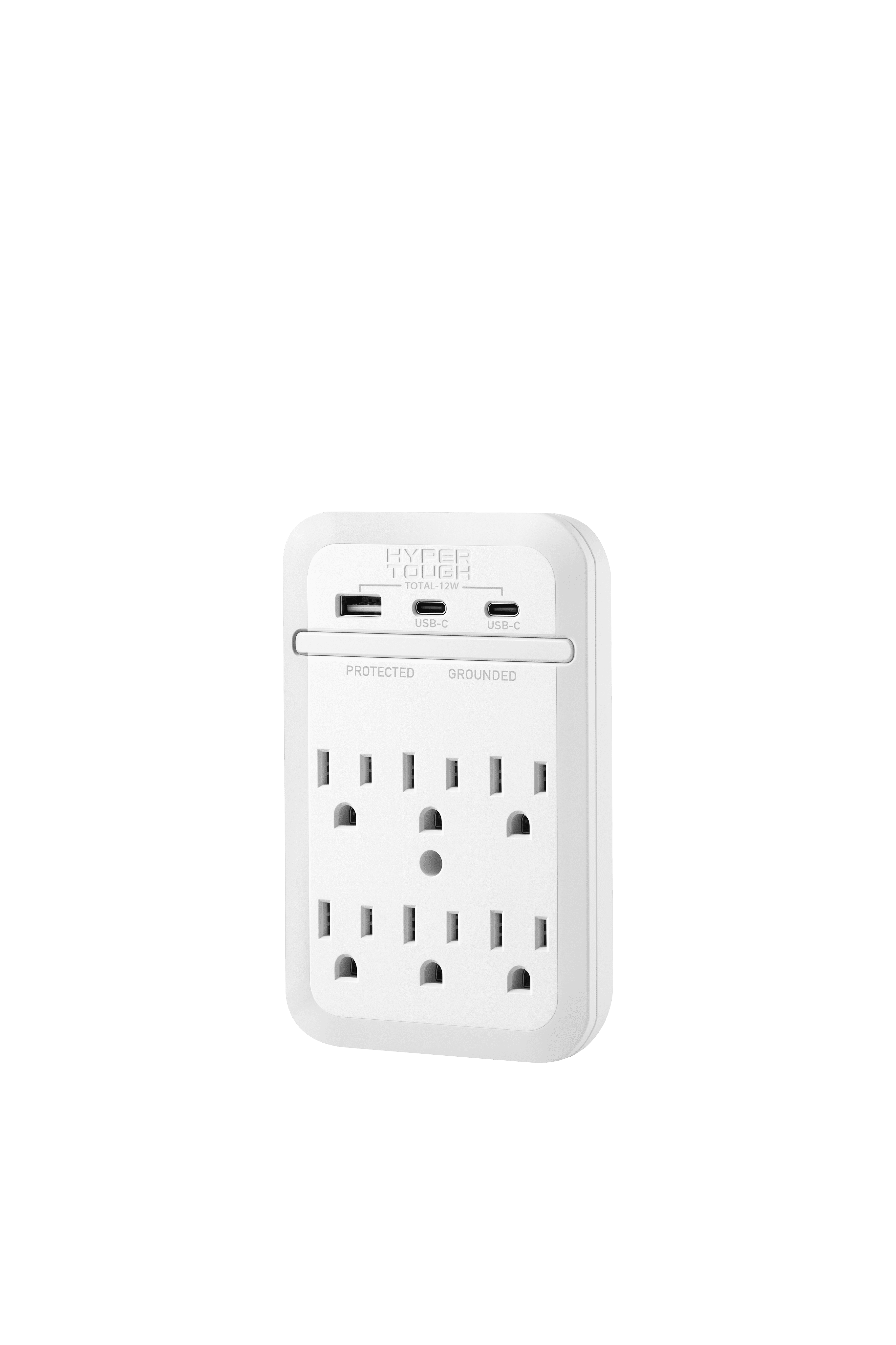 Hyper Tough Electrical USB Outlet Extender With 6 Outlet, USB Ports and Surge Protector