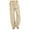 Khaki, variant on Pants Women High Waisted Wide Leg Solid Color Casual Pants Drawstring Elastic Straight Leg Trousers with Pockets Wide Leg Pants Woman Khaki XXXXL
