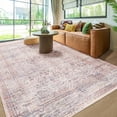 thumbnail image 2 of Jamfeel Vintage Rugs Soft Floral Area Rug Boho Carpet for Living Room Bedroom Home Decor,5'x8',Pink, 2 of 8