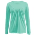 thumbnail image 4 of Baqcunre Long Sleeve Shirts For Women Womens Tops Long Sleeve Undershirt Solid Travel Cute Tops O Neck Slim Fit Tshirts Shirts Blouse Hoodies For Women Womens Blouses Mint Green 3XL, 4 of 5