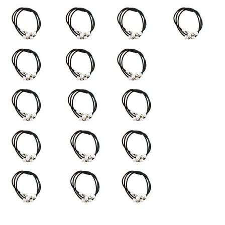 TELOLY 15pcs Hair Ties,Seamless Structure Rubber Bands,Gentle on Hair Scrunchies,Black