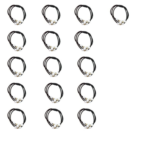 TELOLY 15pcs Hair Ties,Seamless Structure Rubber Bands,Gentle on Hair Scrunchies,Black