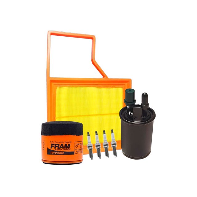 Kit De Bujías Iridio, Filtro De Aire, Filtro De Aceite Y Filtro De Combustible 7 PIEZAS Afinación Sin Aceite Compatible con Aveo 2018 A 2022 Chevrolet L4 1.5L