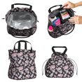 thumbnail image 2 of Skull and Butterfly Gothic Pattern Drawstring Insulated Lunch Bag for Women, Stain-Resistant Large Lunch Tote with Multi-Pockets for Work Office, 2 of 6