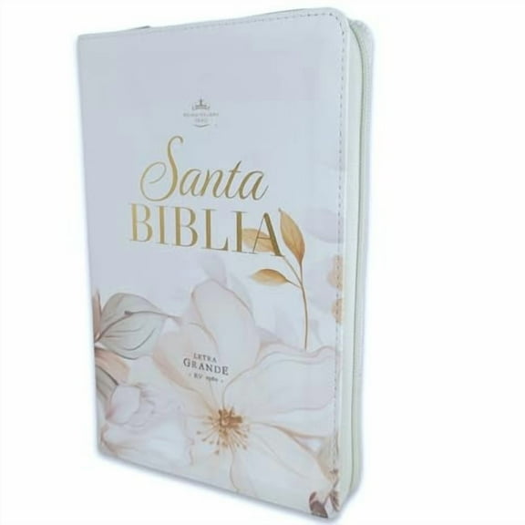 Biblia para Mujer con Cierre Letra Grande 12 puntos RV1960 imit piel verde menta fantasia floral con indice y canto floral
