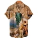 thumbnail image 5 of Camisas hawaianas con estampado 3D de Dios, Jesús, María, para hombre, camisetas casuales de manga corta con estampado 3D, camisetas de gran tamaño, ropa superior, camisas con botones para hombre, blu, 5 of 5