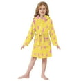 thumbnail image 6 of FORMRS Niños Bathrobe Unisex Hooded Robe Soft Plush Pajamas Sleepwear, Size 2-3T, Big Pink Stars Pattern, 6 of 7
