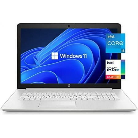 HP Pavilion 17.3-inch IPS FHD Laptop (2022 Model), Intel Core i5-1135G7 (Beats i7-1065G7), Iris Xe Graphics, 8GB RAM, 512GB PCIe SSD, Backlit Keyboard, Webcam, Win 11, Natural Silver