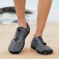 thumbnail image 3 of Barefoot Shoes for Women Mens QuickDry Water Shoes Lightweight Non Slip Athletic Hiking Shoes Breathable Slip On Sneakers Gray Size 9.5, 3 of 5