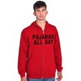 thumbnail image 5 of Pajamas All Day Slacker Lazy Zip Up Hoodie Men's Women's Brisco Brands L, 5 of 6