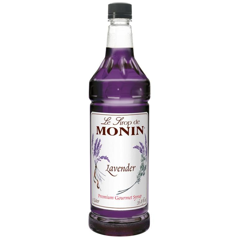 Monin - Lavender Syrup, Aromatic and Floral, Natural Flavors, Great for Cocktails, Lemonades, and Sodas, Vegan, Non-GMO, Gluten-Free (1 Liter)