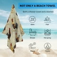 thumbnail image 4 of GZHJMY Beach Towel for Women Girls, Vintage Chicken Bath Towel, Oversized Lightweight Sport Towel, 31x51 Inch, 4 of 7