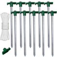 thumbnail image 1 of Estacas para Carpa ABCCANOPY 38 cm 10 Piezas Metal Verde Antioxidante, 1 of 7
