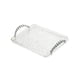 thumbnail image 5 of Bandeja rectangular para servir, bandeja para servir, almacenamiento de maquillaje, organizador de tocador de baño Borde plateado transparente., 5 of 9