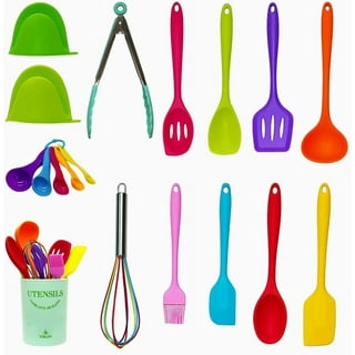 5Pcs Stainless Steel Reusable Spoons Spatula Set with Ergonomic Handle Heavy -Duty Washable Spoons Utensils with Hanging Hole - AliExpress