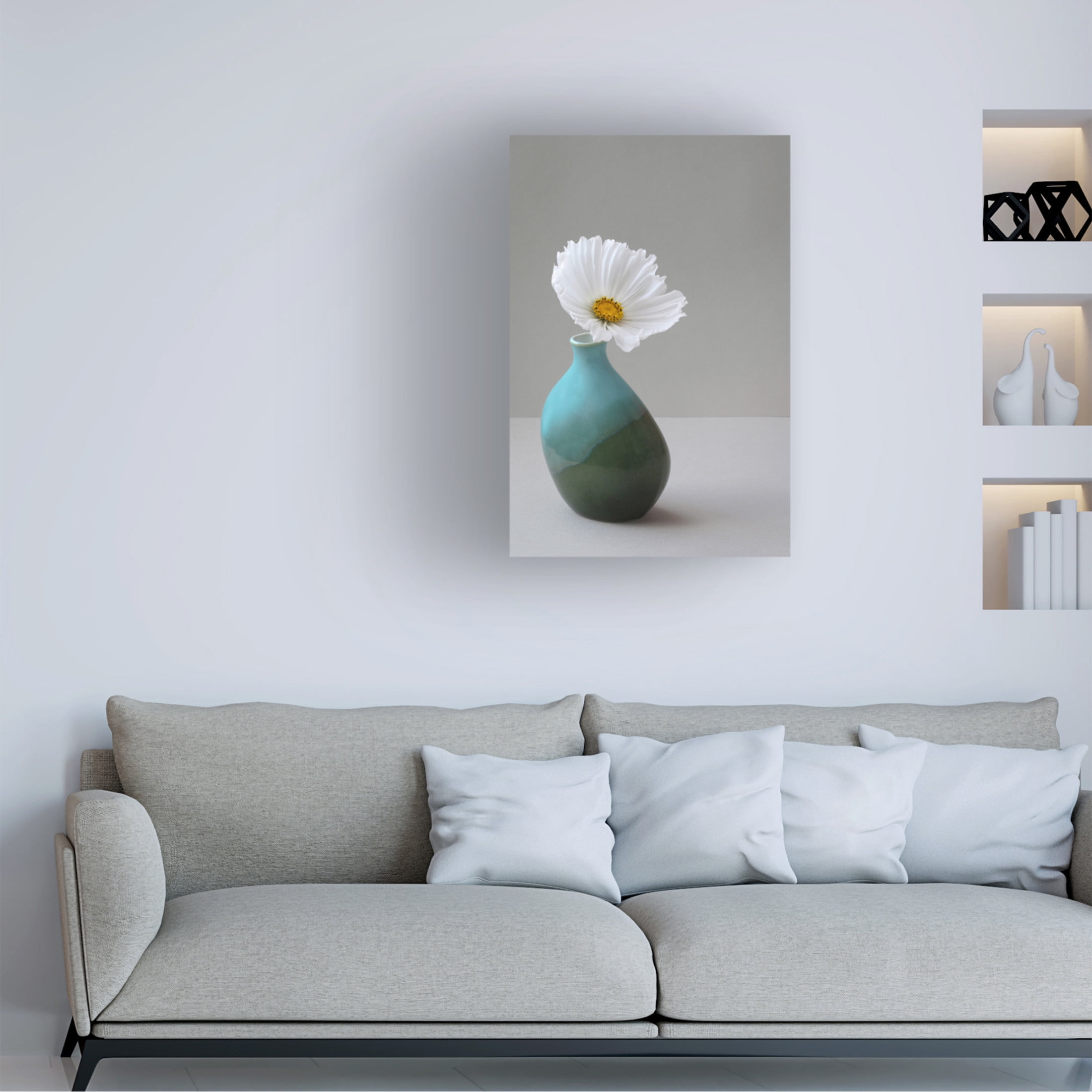 Trademark Fine Art Alyson Fennell Cup Cake Cosmos Still Life Canvas Wall Art