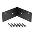 thumbnail image 1 of Unique Bargains Support d'Angle en Forme de L 100x100x50mm Noir Lot de 4, 1 of 5
