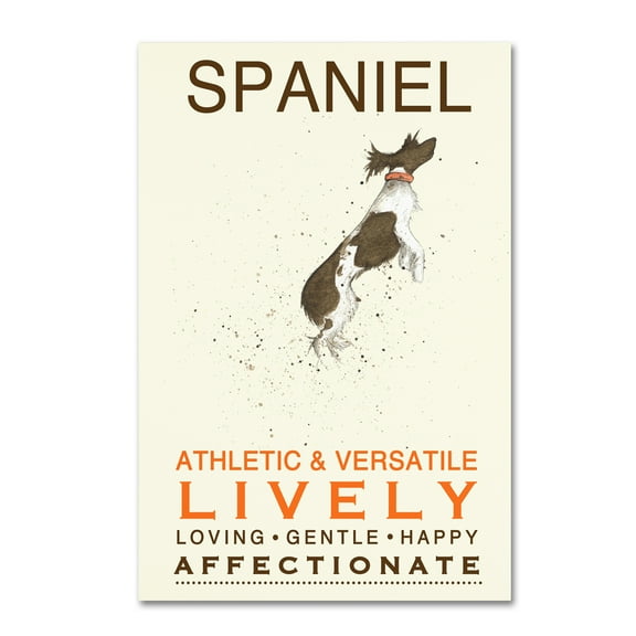 Trademark Fine Art 'Spaniel Print' Canvas Art by Michelle Campbell