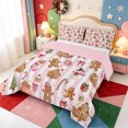 thumbnail image 2 of Manfei Cute Rustic Christmas Full Size Comforter Sets,Farmhouse Bell Bedding Comforter Set,Pink Reversible,3-Piece,1 Comforter and 2 Pillowcases, 2 of 7