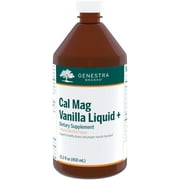Genestra Brands Cal Mag Vanilla Liquid + | Calcium-Magnesium Supplement | 15.2 fl. oz.