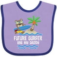 thumbnail image 3 of Inktastic Surfing Future Surfer Like Daddy Boys or Girls Baby Bib, 3 of 4